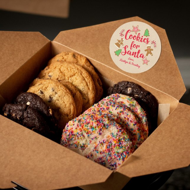 Adesivo Redondo Cookies Para Papais noeis (Criador carregado)