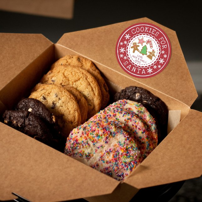 Adesivo Redondo Cookies Para Papais noeis (Criador carregado)