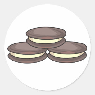 Adesivo Redondo Cookies Sanduíche