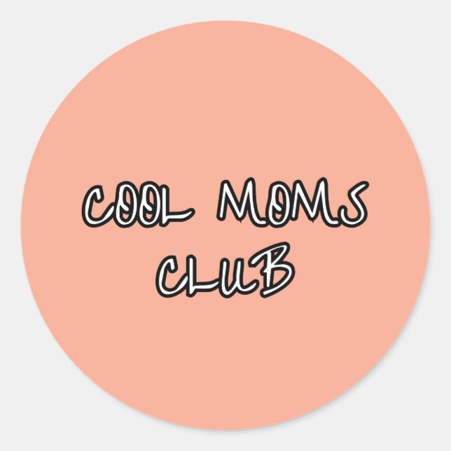 Adesivo Redondo cool moms club (Frente)