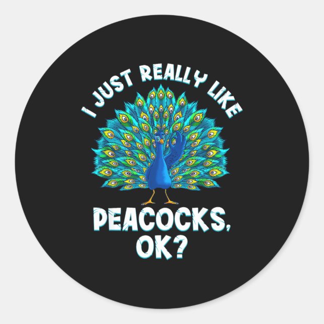 Adesivo Redondo Cool Pea Design For Men Women Kids Bird Pea Lovers (Frente)