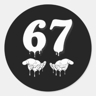 Adesivo Redondo Cool Six Seven 6 7 Meme Gen Alpha Gíria Fantasia M