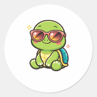 Adesivo Redondo Cool Sunglasses Vibes