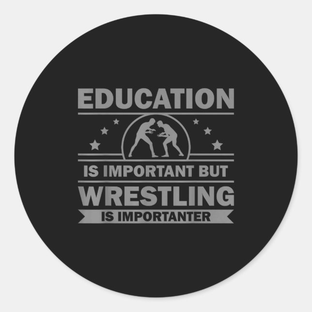 Adesivo Redondo Cool Wrestling Design For Men Women Kids Wrestler  (Frente)