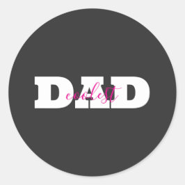 Adesivo Redondo Coolest Dad