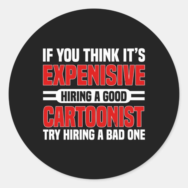 Adesivo Redondo Coonist Comic Book Illustrator Animator Cooning (Frente)