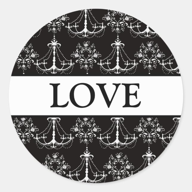 Adesivo Redondo Coordenando selas de envelopes de chandeliers (Frente)