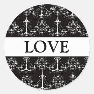 Adesivo Redondo Coordenando selas de envelopes de chandeliers
