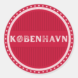Adesivo Redondo Copenhagen City Pride Emblem – Danish Identity