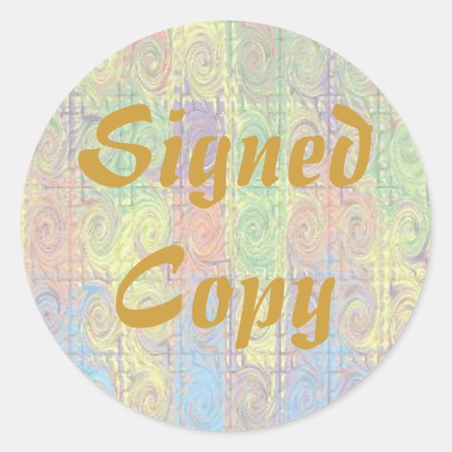 Adesivo Redondo Cópia assinada - Autocolantes redondos ( nº 44) (Frente)