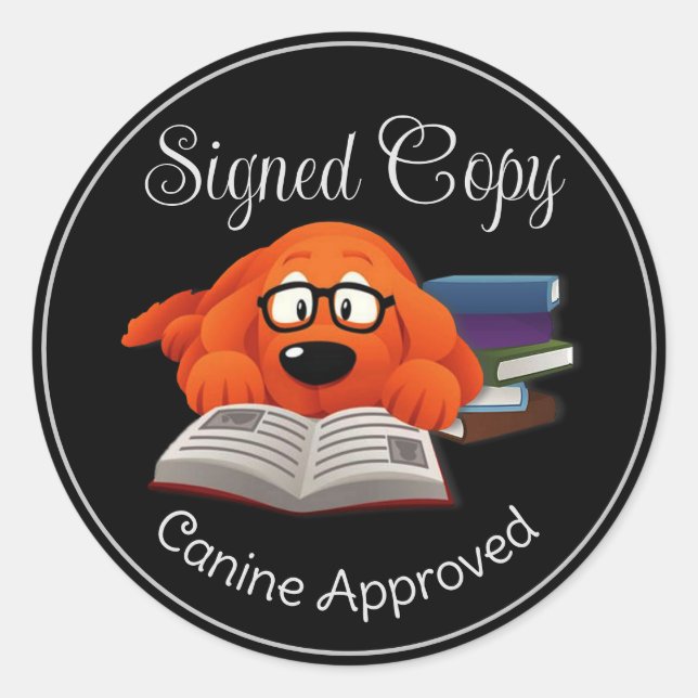 Adesivo Redondo Cópia Assinada Canina Aprovada (Frente)