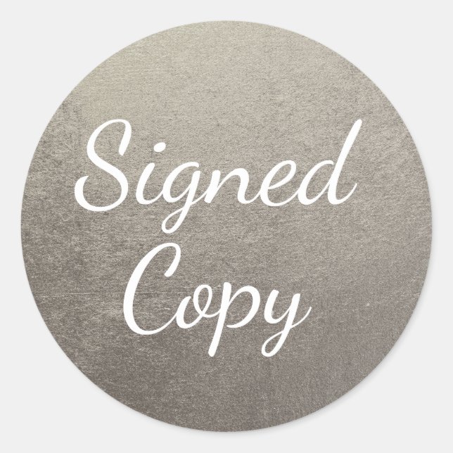 Adesivo Redondo Cópia Assinada pela Prata (Frente)