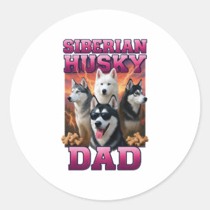 Adesivo Redondo Copia Copia Copia do Husky Siberiano