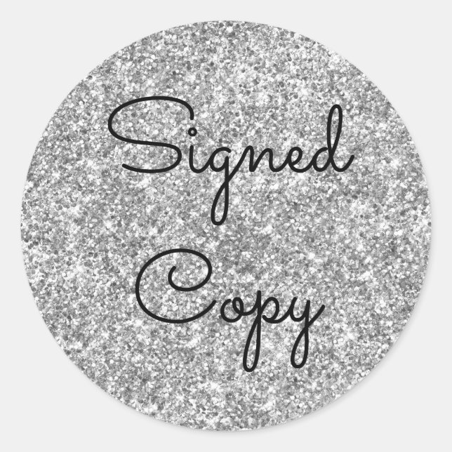 Adesivo Redondo Cópia da Glitter Silver Assinada (Frente)