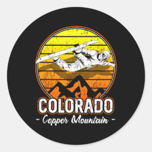 Adesivo Redondo Copper Mountain Colorado Snowboard