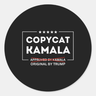 Adesivo Redondo Copycat Kamala Sem Imposto Sobre Dicas Originais