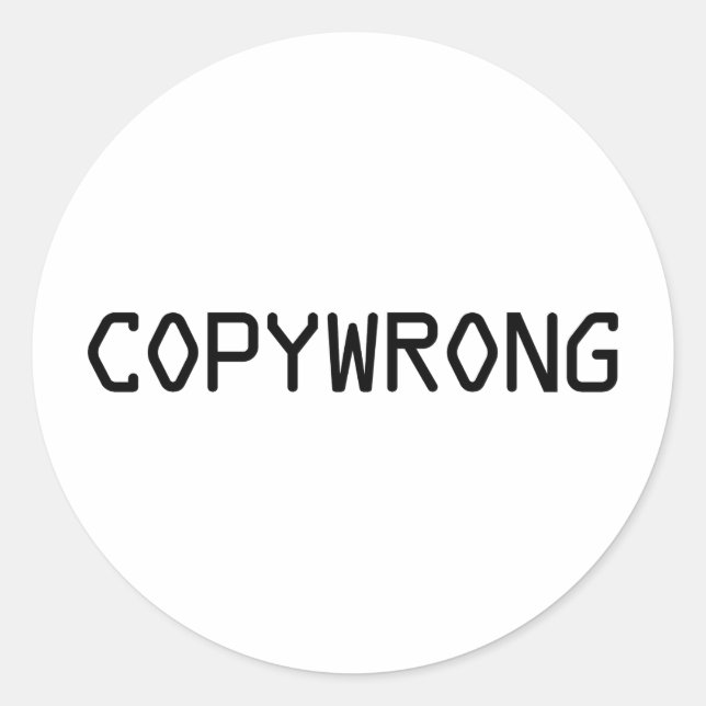 Adesivo Redondo Copyerror (Frente)
