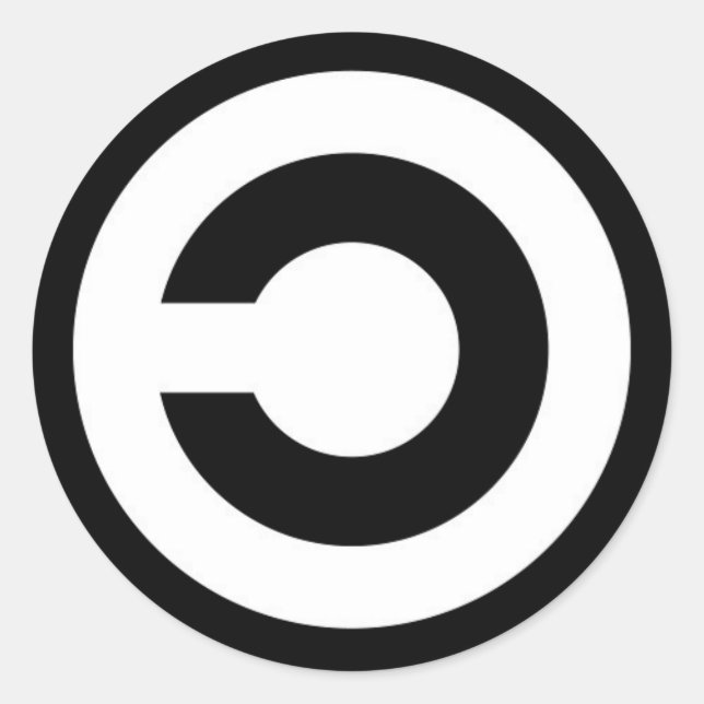 Adesivo Redondo copyleft (Frente)
