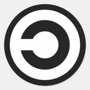 Adesivo Redondo Copyleft - a informação quer estar livre