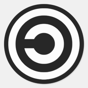 Adesivo Redondo Copyleft - as informações querem ser gratuitas