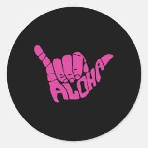 Adesivo Redondo Coqueiro Aloha Havaí Ilha Havaiana Praia Surf