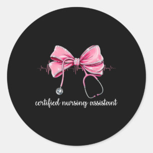 Adesivo Redondo Coquette de Estetoscópio Cna de Enfermagem de Ista