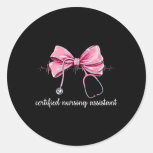Adesivo Redondo Coquette de Estetoscópio Cna de Enfermagem de Ista