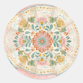 Adesivo Redondo Coquette Talavera Mexicana