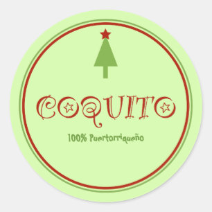 Adesivo Redondo Coquito Puertorriqueno