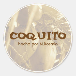 Adesivo Redondo Coquito Puertorriqueño