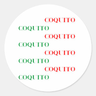 Adesivo Redondo Coquito Verde e Vermelho