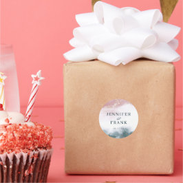 Adesivo Redondo Cor Azul-Azul Dourada com Tinta Álcool Elegante