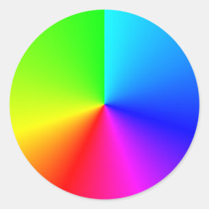 Adesivo Redondo Cor Brilhante - Gradação Radial