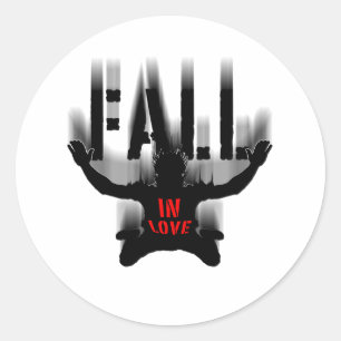 Adesivo Redondo Cor customizável do fundo para a queda no amor