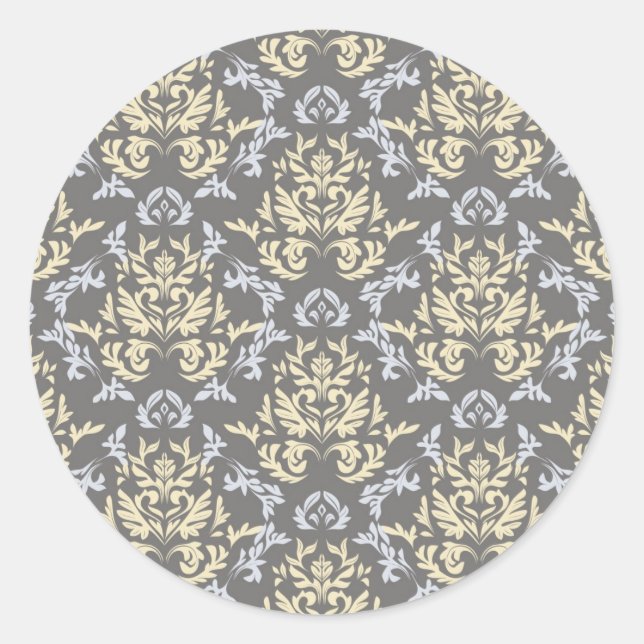 Adesivo Redondo Cor damasco (Frente)