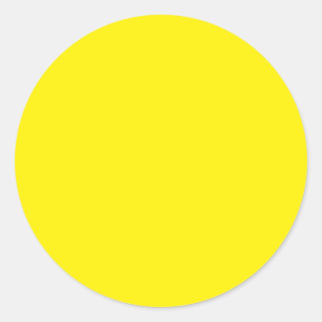 Adesivo Redondo Cor de Fundo - Amarelo (Frente)