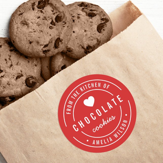 Adesivo Redondo Cor de Fundo Editável Da Cozinha de (Criador carregado)