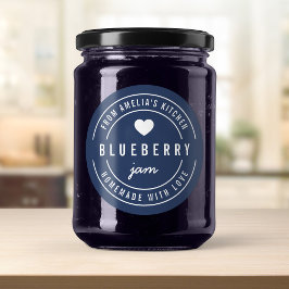 Adesivo Redondo Cor de Fundo Editável Feito com Amor