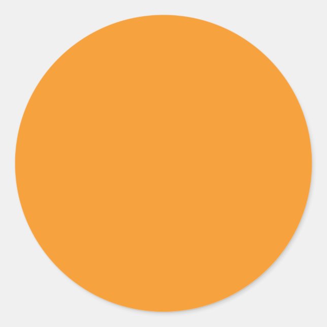 Adesivo Redondo Cor de Fundo - Laranja (Frente)