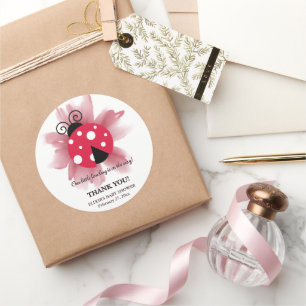 Adesivo Redondo Cor-de-rosa-branca Floral Nosso Pequeno Chá de fra