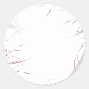 Adesivo Redondo Cor-de-rosa macio e o cinza florescem o casamento