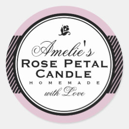 ADESIVO REDONDO COR DE ROSA | PEDAÇO PERSONALIZADO DE SOAP E CANDE