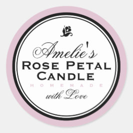 ADESIVO REDONDO COR DE ROSA | PEDAÇO PERSONALIZADO DE SOAP E CANDE