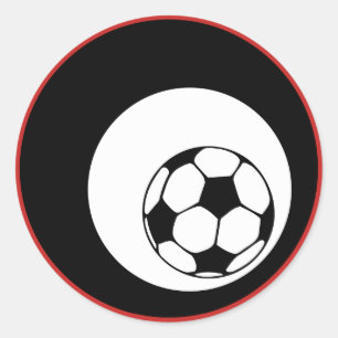 Adesivo Redondo cor do futebol customizável