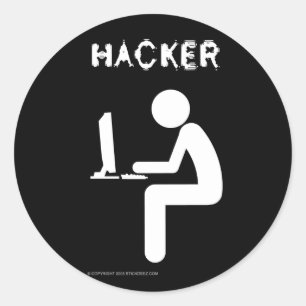 Adesivo Redondo Cor do hacker