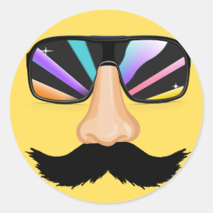 Adesivo Redondo Cor do rosto legal