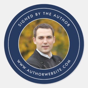 Adesivo Redondo Cor Editável De Borda Assinada Pela Foto Do Autor