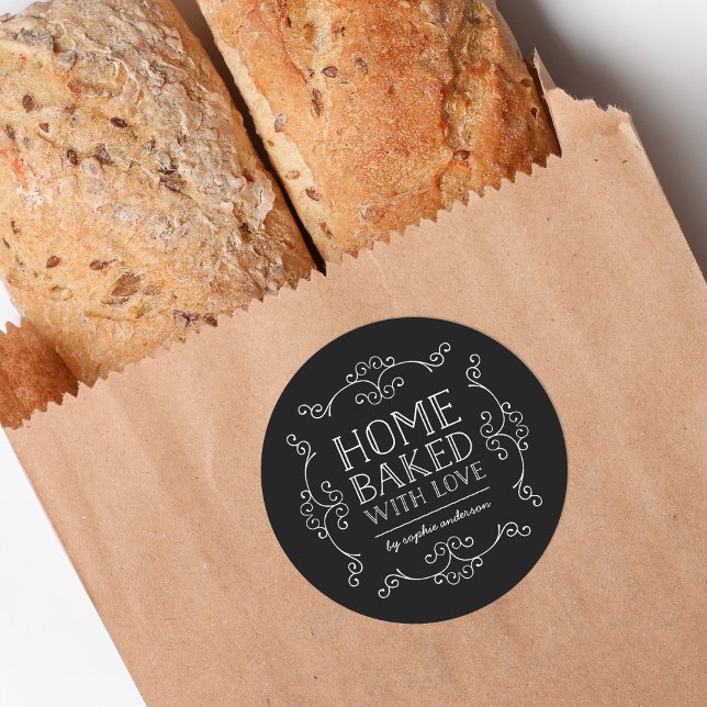 Adesivo Redondo Cor Editável Floreia Para Casa Com Amor (Criador carregado)