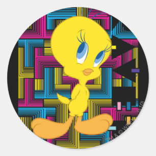 Adesivo Redondo Cor eletrônica TWEETY™