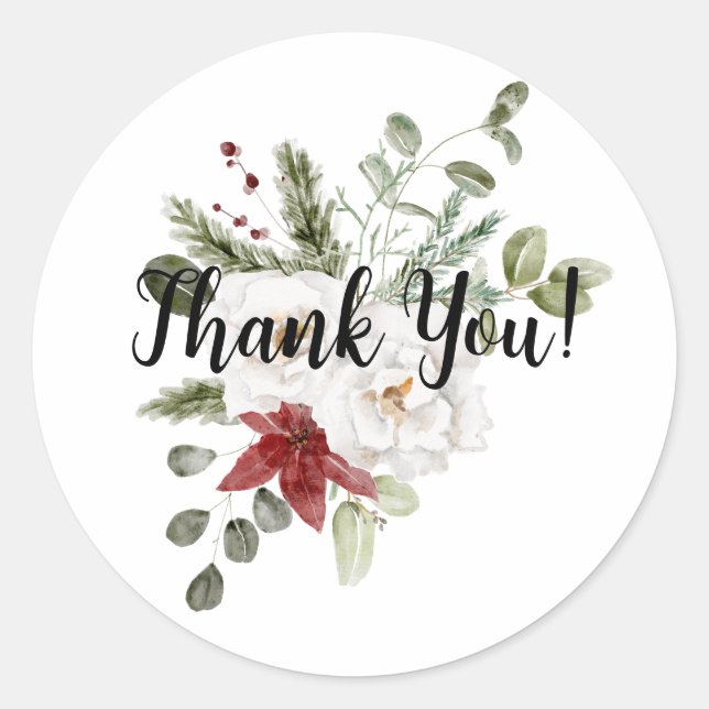 Adesivo Redondo Cor Floral Verde Verde Verde Vermelha Moderna Eleg (Frente)